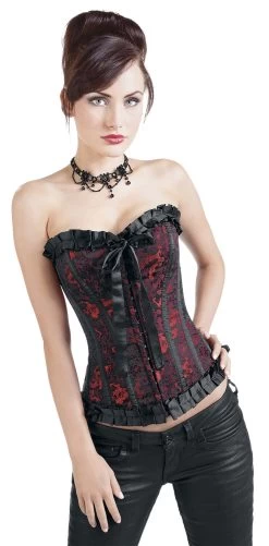 "Lily Hook Red Dragon" Corsage Black-red By Burleska 8 "Lily Hook Red Dragon" Corsage Black-red By Burleska -Fashion Lady Clothing Shop 176004wa emp