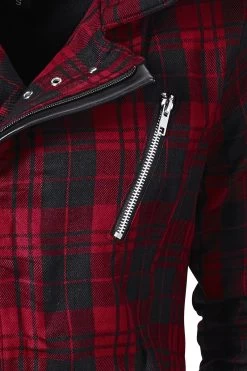 "Z Jacket" Between-seasons Jacket Black-red By Poizen Industries -Fashion Lady Clothing Shop 199284d emp