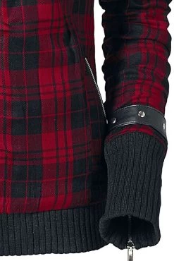 "Z Jacket" Between-seasons Jacket Black-red By Poizen Industries -Fashion Lady Clothing Shop 199284d2 emp