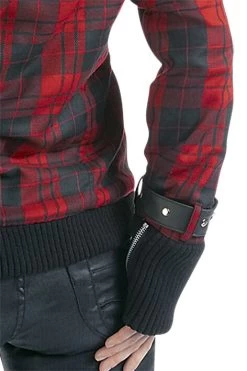 "Z Jacket" Between-seasons Jacket Black-red By Poizen Industries -Fashion Lady Clothing Shop 199284d3 emp