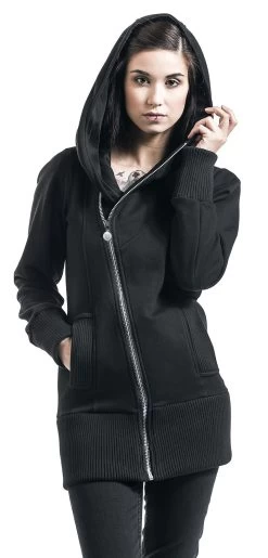 "Zip Case" Hooded Zip Black By RED By EMP -Fashion Lady Clothing Shop 204446wa