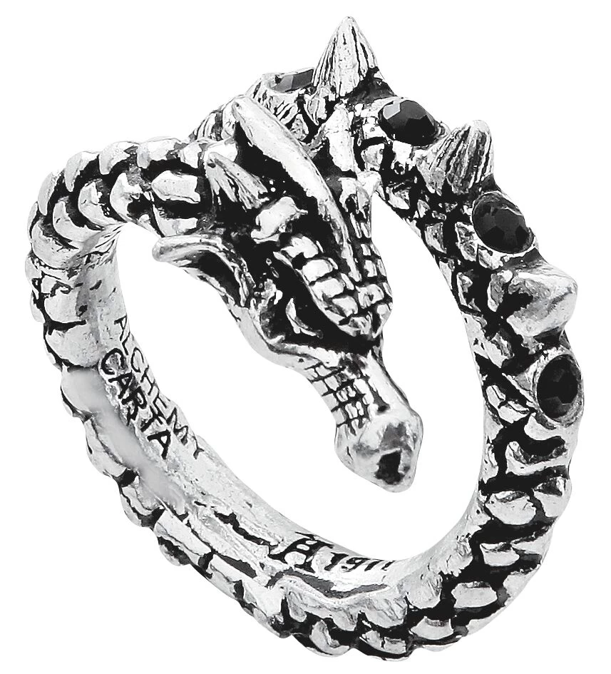 "Vis Viva" Ring Silver-coloured By Alchemy Gothic 1 "Vis Viva" Ring Silver-coloured By Alchemy Gothic