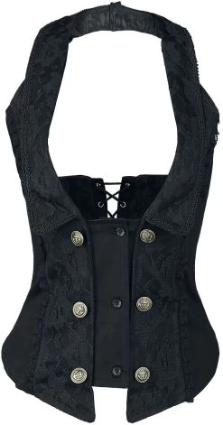 "Melissa Waist Coat" Underbust Corsage Black By Burleska