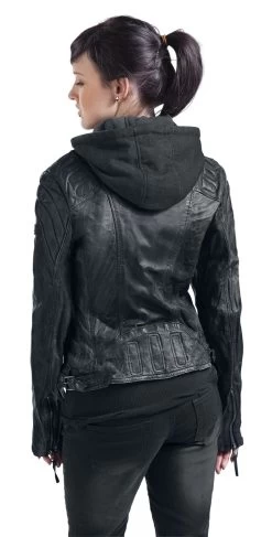 "Chasey" Leather Jacket Black By Gipsy -Fashion Lady Clothing Shop 277610bm emp