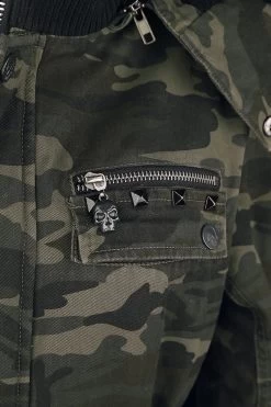 "She Rules" Winter Jacket Camouflage By Rock Rebel By EMP -Fashion Lady Clothing Shop 279042d