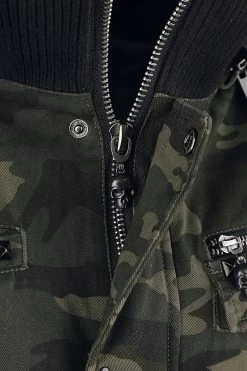 "She Rules" Winter Jacket Camouflage By Rock Rebel By EMP -Fashion Lady Clothing Shop 279042d3