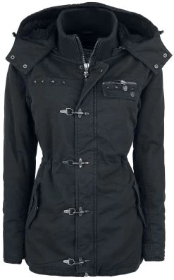 "She Rules" Winter Jacket Black By Rock Rebel By EMP