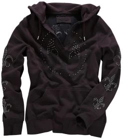 "Never Regret" Hooded Sweater Burgundy By Rock Rebel By EMP -Fashion Lady Clothing Shop 291703za