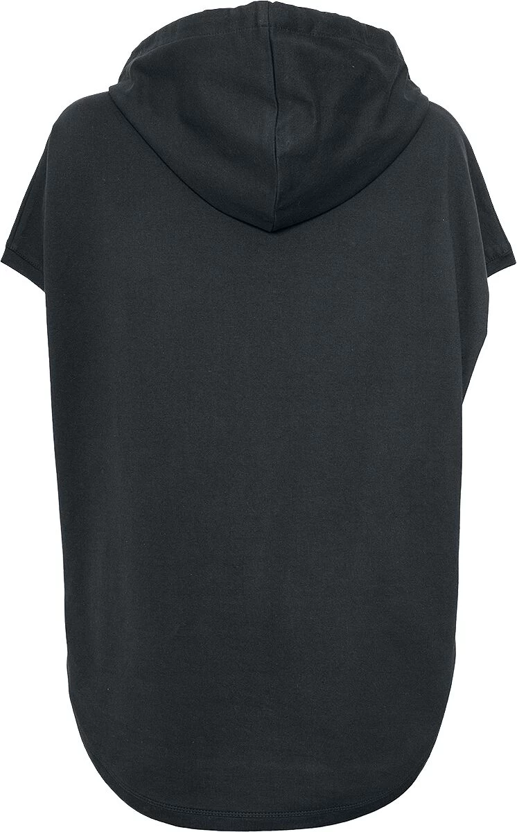 "Ladies Sleeveless Terry Hoodie" T-Shirt Black By Urban Classics 2 "Ladies Sleeveless Terry Hoodie" T-Shirt Black By Urban Classics - Image 2