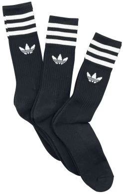 "Solid Crew Sock 3 Pack" Socks Black-white By Adidas