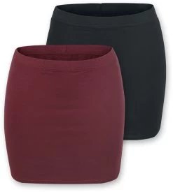"The Double Life" Short Skirt Black-bordeaux By RED By EMP