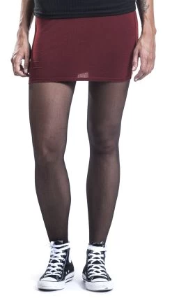 "The Double Life" Short Skirt Black-bordeaux By RED By EMP -Fashion Lady Clothing Shop 298665wa emp