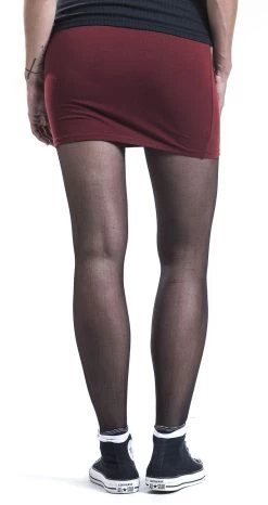 "The Double Life" Short Skirt Black-bordeaux By RED By EMP -Fashion Lady Clothing Shop 298665wa2 emp