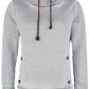 "High Neck Burnout" Sweatshirt Grey By RED By EMP