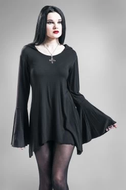 "Bat Country" Long-sleeve Shirt Black By Gothicana By EMP -Fashion Lady Clothing Shop 299573wa emp