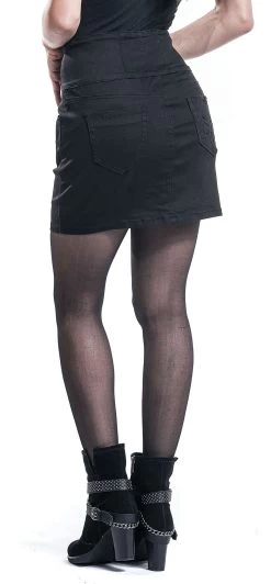 "Miss Nothing" Short Skirt Black By Rock Rebel By EMP -Fashion Lady Clothing Shop 312539wb emp