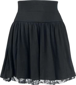 "Floral Lace Skirt" Short Skirt Black By Rotterdamned