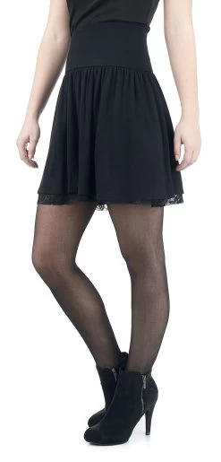 "Floral Lace Skirt" Short Skirt Black By Rotterdamned -Fashion Lady Clothing Shop 322190wa2