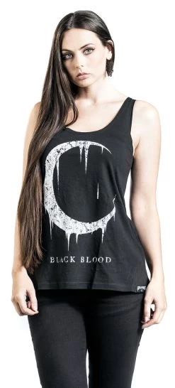 "Blood Moon" Top Black By Black Blood By Gothicana -Fashion Lady Clothing Shop 329319wa