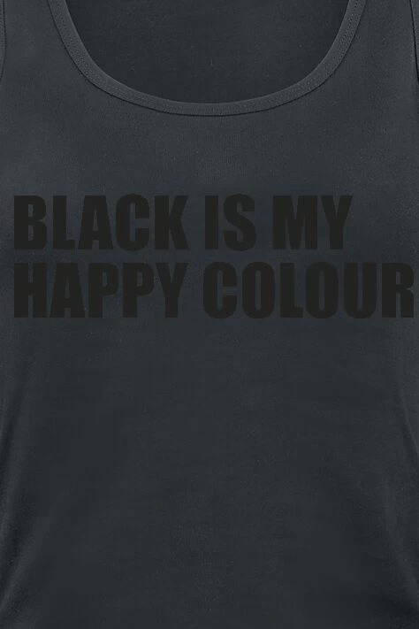 "Black Is My Happy Colour" Top Black By Slogans 3 "Black Is My Happy Colour" Top Black By Slogans - Image 3