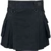 "Kilt" Short Skirt Black By Black Premium By EMP