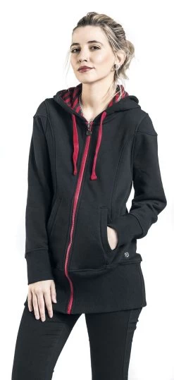 "Freaking Out" Hooded Zip Black By RED By EMP -Fashion Lady Clothing Shop 342182wa