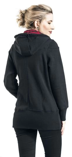 "Freaking Out" Hooded Zip Black By RED By EMP -Fashion Lady Clothing Shop 342182wb