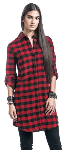 "Cowgirls Don't Cry" Longsleeve Red-black By RED By EMP -Fashion Lady Clothing Shop 342711wa emp