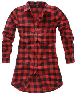 "Cowgirls Don't Cry" Longsleeve Red-black By RED By EMP -Fashion Lady Clothing Shop 342711za