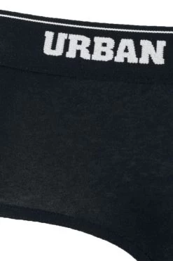 "Ladies Logo Panty Double-Pack" Panty Set Black By Urban Classics -Fashion Lady Clothing Shop 343832d emp