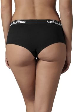 "Ladies Logo Panty Double-Pack" Panty Set Black By Urban Classics -Fashion Lady Clothing Shop 343832wb