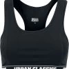 "Ladies Logo Bra" Bustier Black By Urban Classics