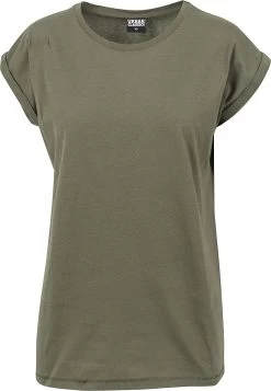"Ladies Extended Shoulder Tee" T-Shirt Olive By Urban Classics