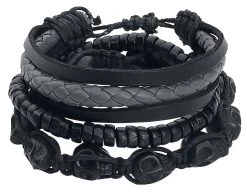 "Skulls" Bracelet Set Black-grey By Rock Rebel By EMP
