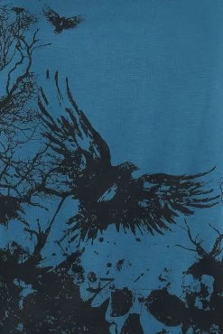 "Busting Loose" Long-sleeve Shirt Black-blue By Black Premium By EMP -Fashion Lady Clothing Shop 349346d emp