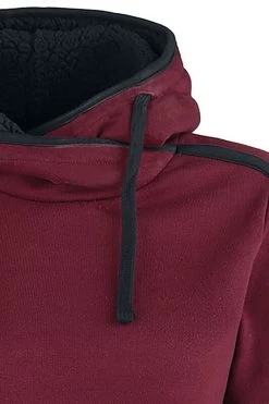 "No Bravery" Hooded Sweater Burgundy By RED By EMP -Fashion Lady Clothing Shop 349521d