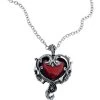 "Affaire Du Coeur" Necklace Silver-coloured By Alchemy Gothic
