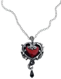 "Affaire Du Coeur" Necklace Silver-coloured By Alchemy Gothic