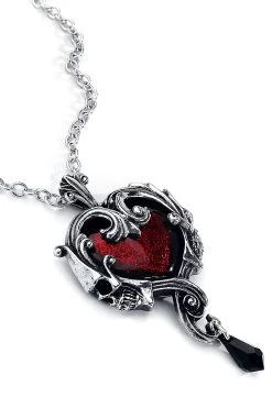 "Affaire Du Coeur" Necklace Silver-coloured By Alchemy Gothic -Fashion Lady Clothing Shop 353000d emp
