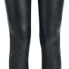 "Faux Leather Trousers" Imitation Leather Trousers Black By Black Premium By EMP
