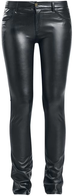"Faux Leather Trousers" Imitation Leather Trousers Black By Black Premium By EMP