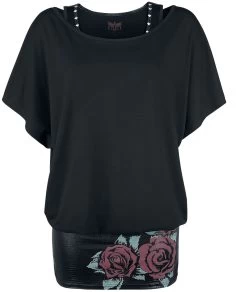 "When The Heart Rules The Mind" T-Shirt Black By Black Premium By EMP -Fashion Lady Clothing Shop 363329c