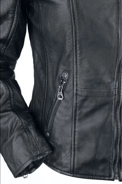 "Kina S18 LEGV" Leather Jacket Black By Gipsy -Fashion Lady Clothing Shop 366895d