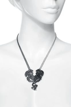 "Draconic Tryst" Necklace Black-silver By Alchemy Gothic -Fashion Lady Clothing Shop 368756c