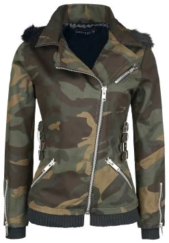 "All Over The Road" Between-seasons Jacket Camouflage By Gothicana By EMP