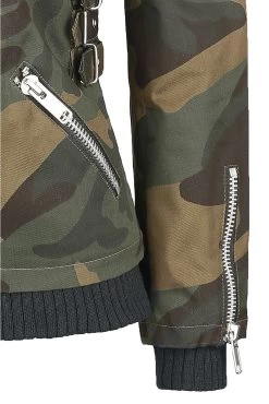 "All Over The Road" Between-seasons Jacket Camouflage By Gothicana By EMP -Fashion Lady Clothing Shop 369503d3