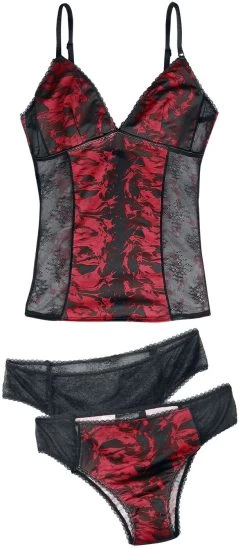 "Unholy Confessions" Underwear Bordeaux-black By Rock Rebel By EMP