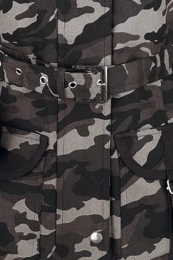 "Multi Pocket Jacket" Winter Jacket Dark Camo By Gothicana By EMP -Fashion Lady Clothing Shop 376142d3