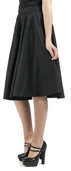 "Paula Skirt" Medium-length Skirt Black By Hell Bunny -Fashion Lady Clothing Shop 376301wa2