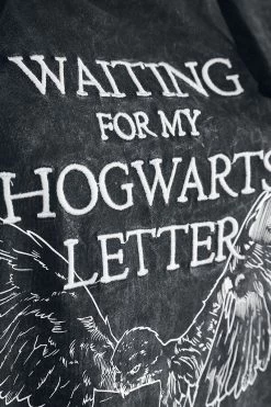 "Hogwarts Letter - Waiting" T-Shirt Dark Grey By Harry Potter -Fashion Lady Clothing Shop 377201d2